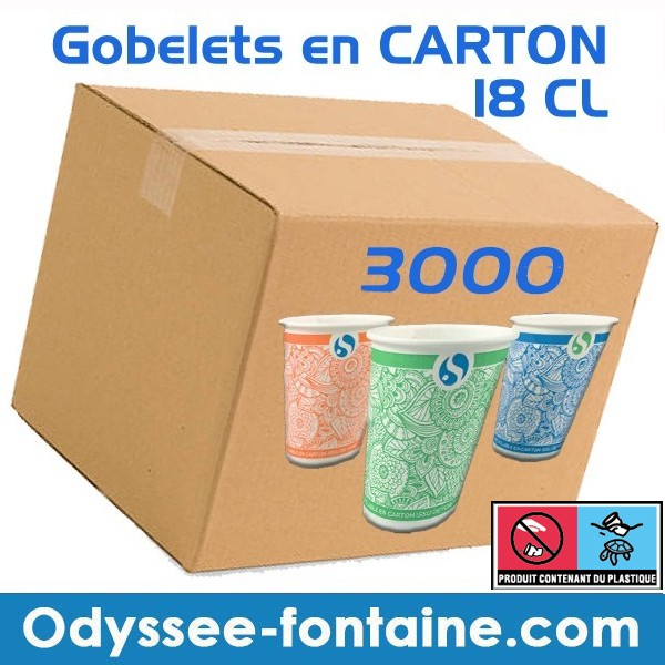 CARTON DE 3000 GOBELETS